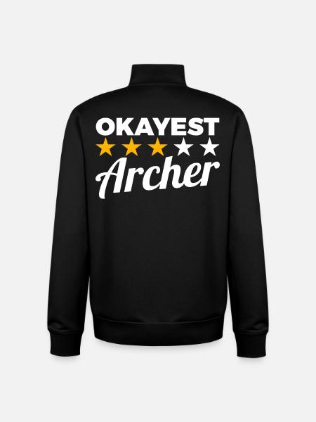 Average archer - Unisex Organic Zip Sweatshirt by Stanley/Stella - black