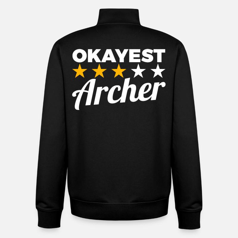 Average archer - Unisex Organic Zip Sweatshirt by Stanley/Stella - black