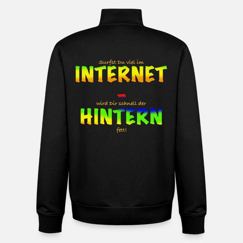 Cul d’Internet - Sweat zippé unisexe en coton bio Stanley/Stella - noir