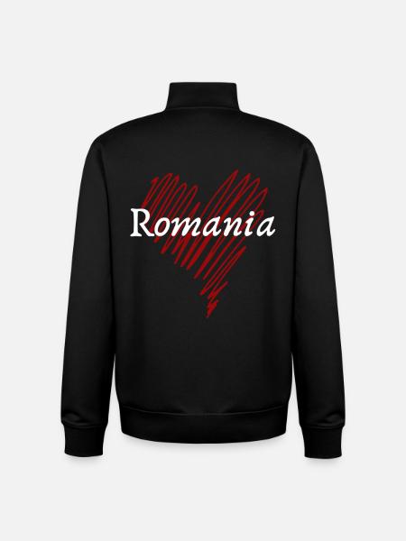 I love Romania, Romanian pride - Unisex Organic Zip Sweatshirt by Stanley/Stella - black