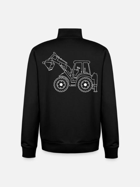 Excavator - Unisex Organic Zip Sweatshirt by Stanley/Stella - black