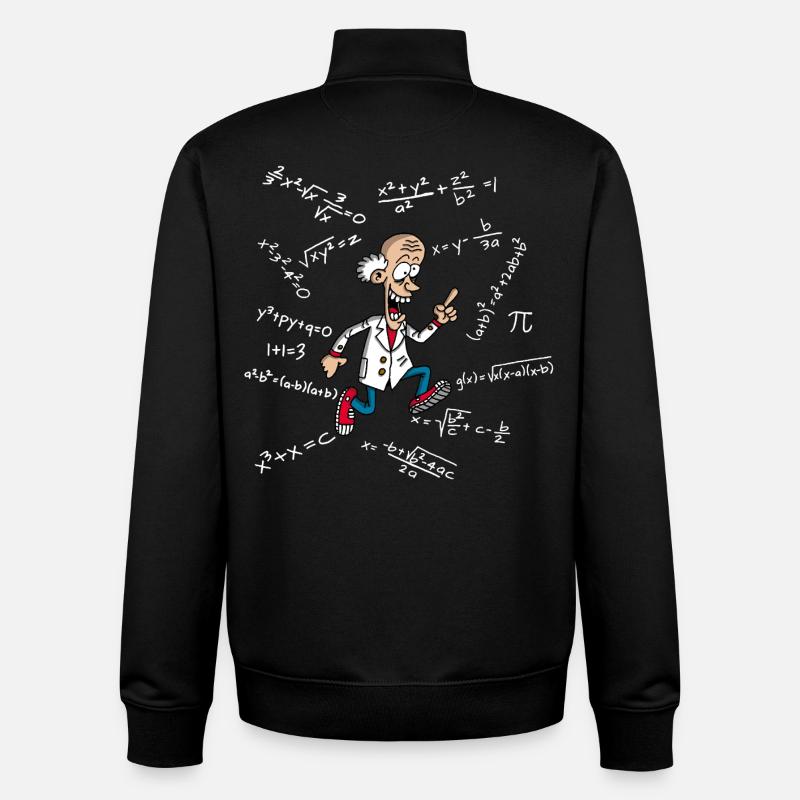 Savant un peu fou - Sweat zippé unisexe en coton bio Stanley/Stella - noir