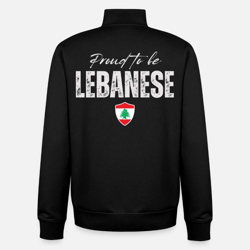 Libanais fier, j’aime le Liban - Sweat zippé unisexe en coton bio Stanley/Stella - noir