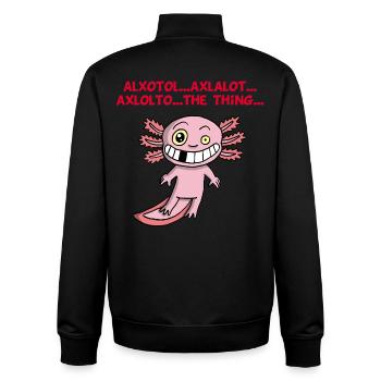 Axolotl - Unisex Organic Zip Sweatshirt von Stanley/Stella - Schwarz - Hinten - AI Model Male 185 light (185cm)