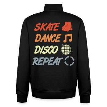 Rollschuhfahrer Disco - Unisex Organic Zip Sweatshirt von Stanley/Stella - Schwarz - Hinten - AI Model Male 185 light (185cm)