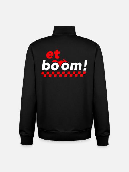 Et boom - Sweat zippé unisexe en coton bio Stanley/Stella - noir