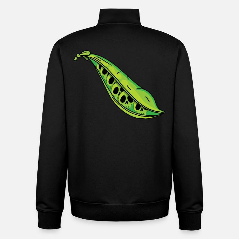 Crânes de petits pois - Sweat zippé unisexe en coton bio Stanley/Stella - noir