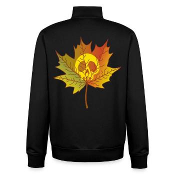 Schädel und totes Blatt - Unisex Organic Zip Sweatshirt von Stanley/Stella - Schwarz - Hinten - AI Model Male 185 light (185cm)