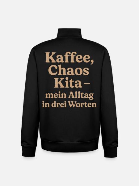 Kaffee Chaos Kita (milchkaffee) - Unisex Organic Zip Sweatshirt von Stanley/Stella - Schwarz
