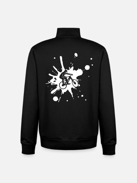 VTT Descente - Sweat zippé unisexe en coton bio Stanley/Stella - noir