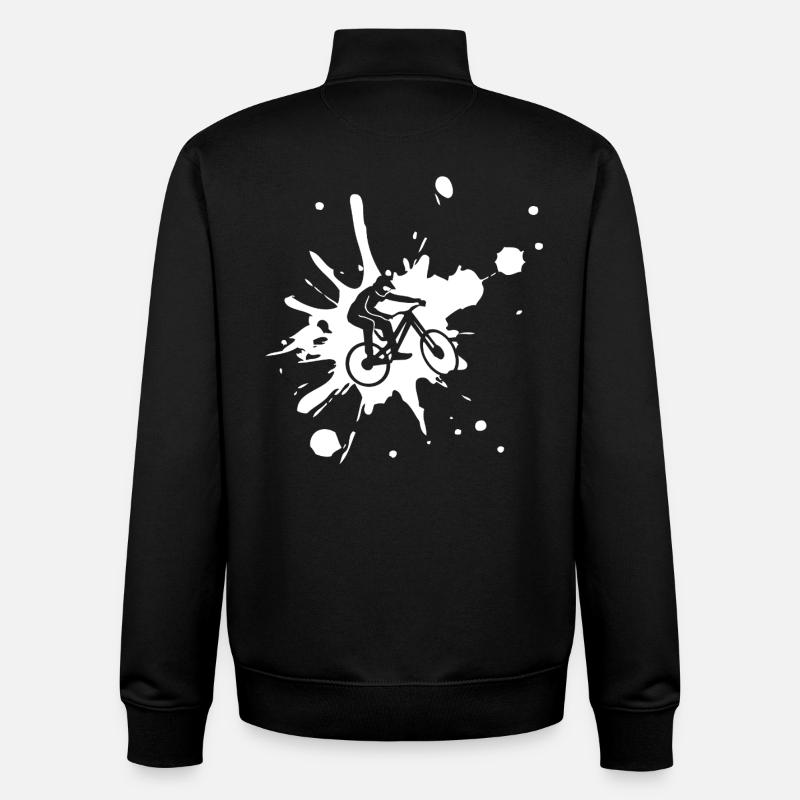 mountainbike downhill - Unisex Organic Zip Sweatshirt von Stanley/Stella - Schwarz