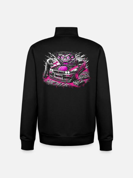 Neon Monster Auto Graffiti Design - Unisex Organic Zip Sweatshirt von Stanley/Stella - Schwarz