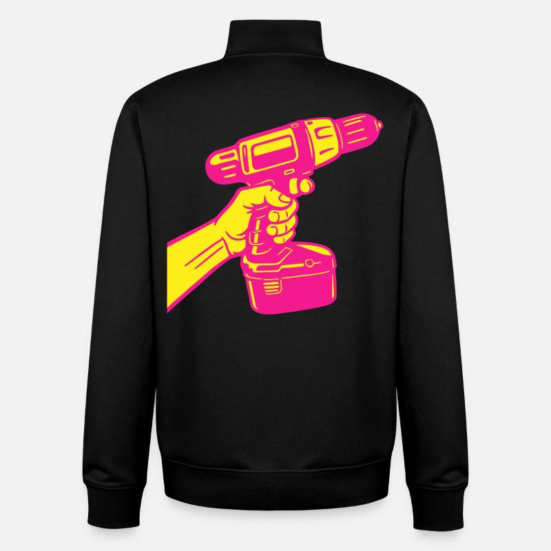 DIY Pop Art - Sweat zippé unisexe en coton bio Stanley/Stella - noir