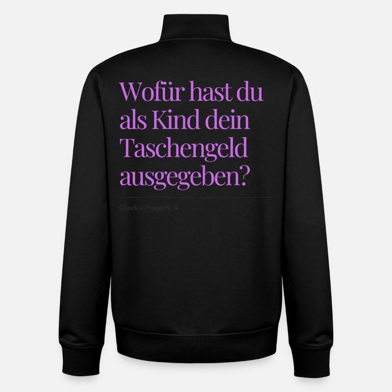 Question n° 4 sur l’enregistrement - Sweat zippé unisexe en coton bio Stanley/Stella - noir