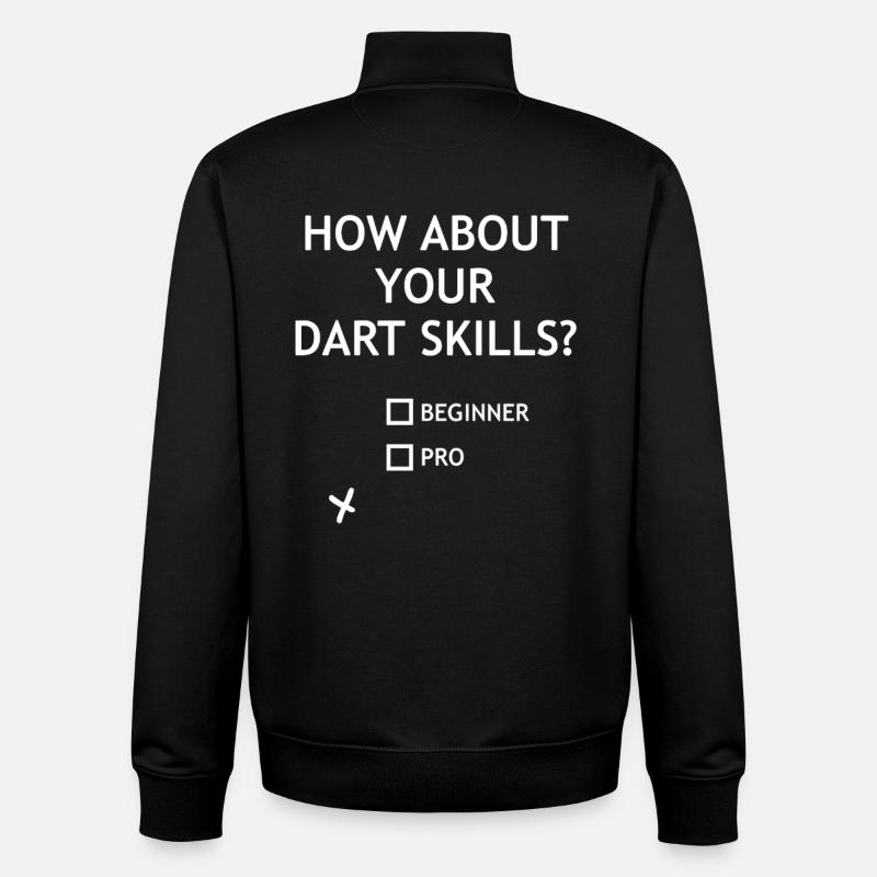 Dart Fail Check - Unisex Organic Zip Sweatshirt von Stanley/Stella - Schwarz
