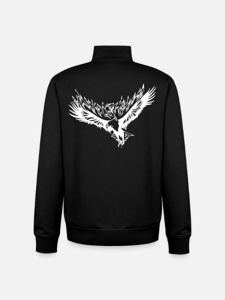 Flame Eagle - Unisex Organic Zip Sweatshirt by Stanley/Stella - black