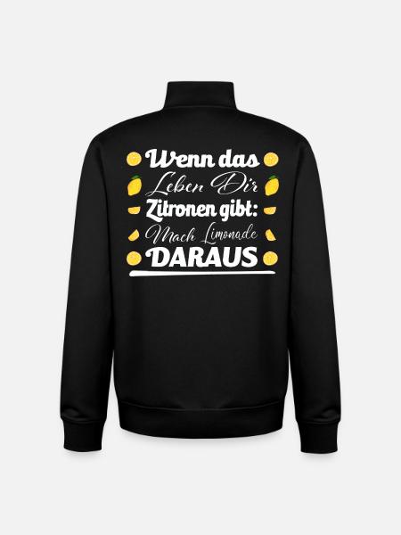 Zitronen und Limonade - Unisex Organic Zip Sweatshirt von Stanley/Stella - Schwarz