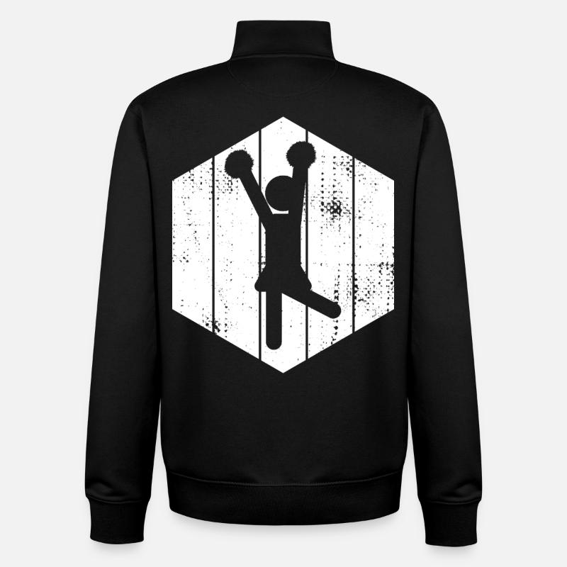Lustige Cheerleader Strichmännchen - Unisex Organic Zip Sweatshirt von Stanley/Stella - Schwarz