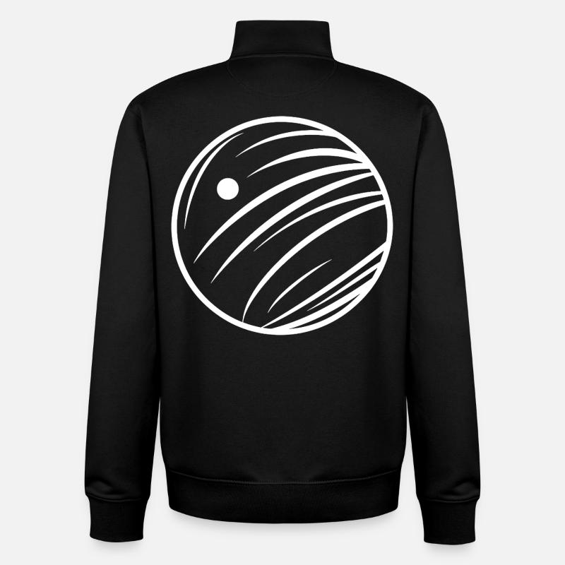 Croquis de bowling - Sweat zippé unisexe en coton bio Stanley/Stella - noir