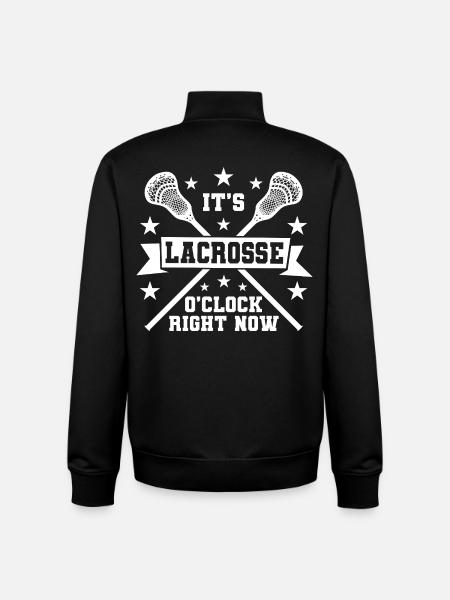 It's lacrosse time - Unisex Organic Zip Sweatshirt by Stanley/Stella - black