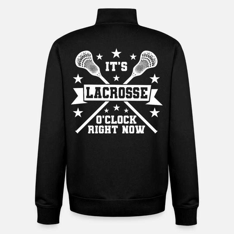 Es ist Lacrosse Zeit - Unisex Organic Zip Sweatshirt von Stanley/Stella - Schwarz