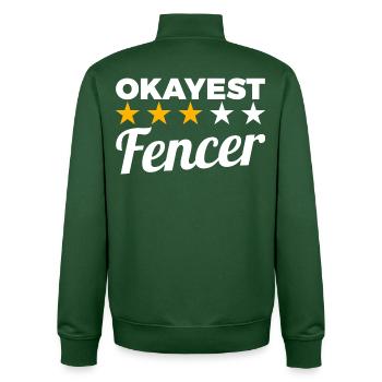 Bester Fechter - Unisex Organic Zip Sweatshirt von Stanley/Stella - Flaschengrün - Hinten - AI Model Male 185 dark (185cm)