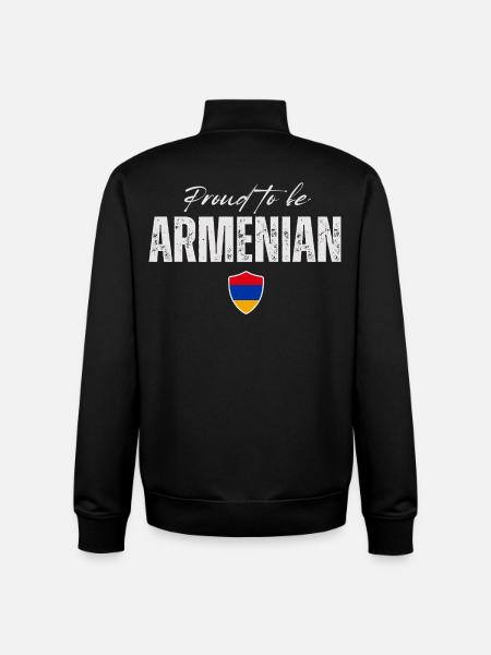 Proud Armenian, Made in Armenia - Unisex Organic Zip Sweatshirt by Stanley/Stella - black
