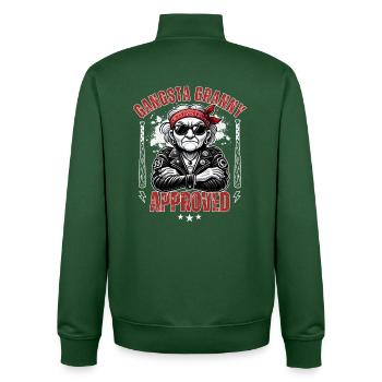 Rebellische Oma Gangsta Approved Lederjacke - Unisex Organic Zip Sweatshirt von Stanley/Stella - Flaschengrün - Hinten - AI Model Male 185 dark (185cm)