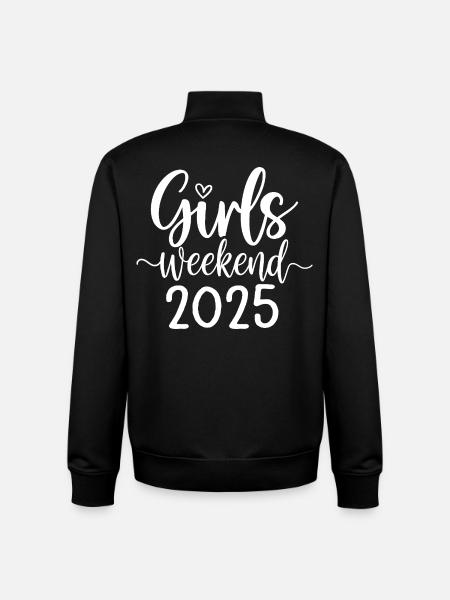 Girls Weekend 2025 Lettering - Unisex Organic Zip Sweatshirt by Stanley/Stella - black
