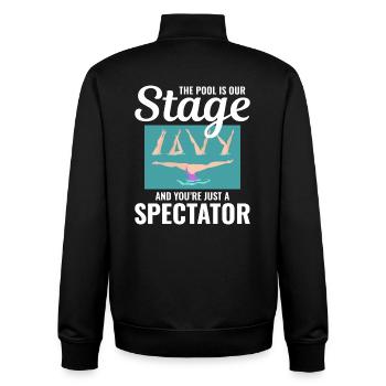Zuschauer am Pool, Illustration, Synchronschwimmen - Unisex Organic Zip Sweatshirt von Stanley/Stella - Schwarz - Hinten - AI Model Male 185 light (185cm)
