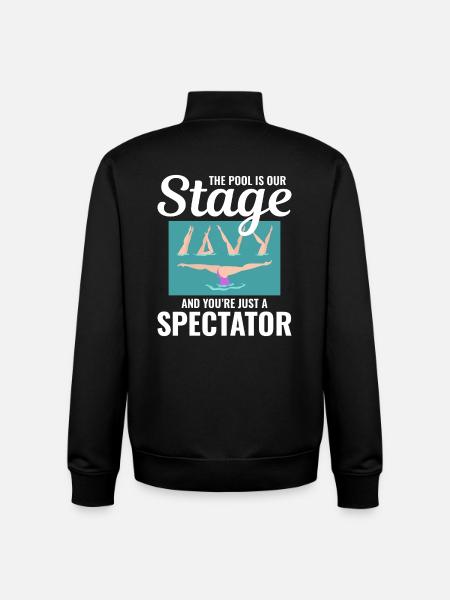 Poolside Spectator Illustration Synchronized Swim - Unisex Organic Zip Sweatshirt by Stanley/Stella - black