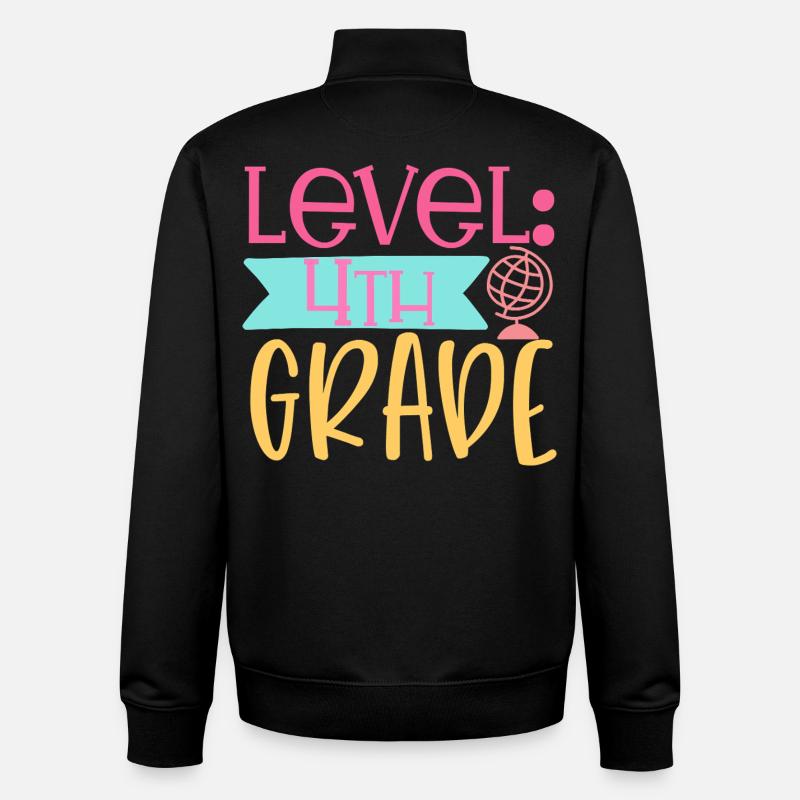 4e année - Sweat zippé unisexe en coton bio Stanley/Stella - noir