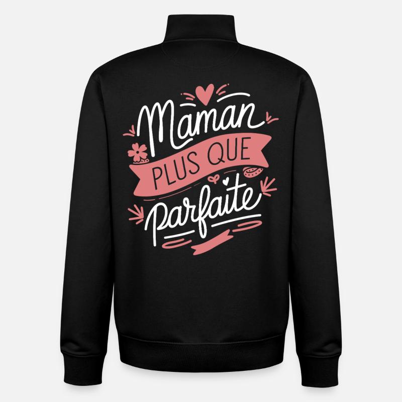 Mehr als perfekte Mama - Unisex Organic Zip Sweatshirt von Stanley/Stella - Schwarz