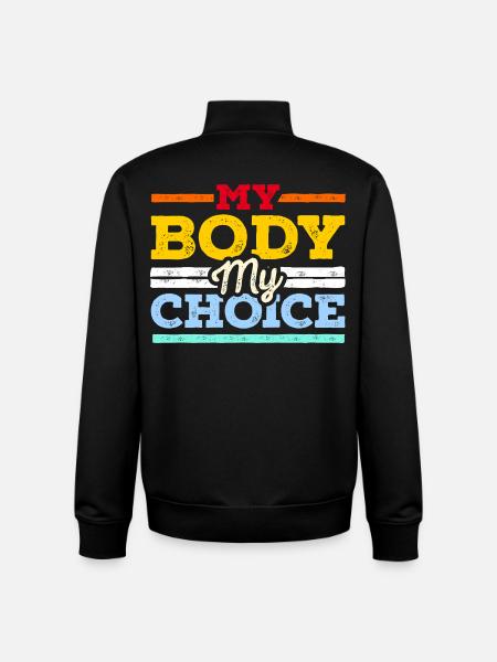 My Body My Choice - Unisex Organic Zip Sweatshirt by Stanley/Stella - black