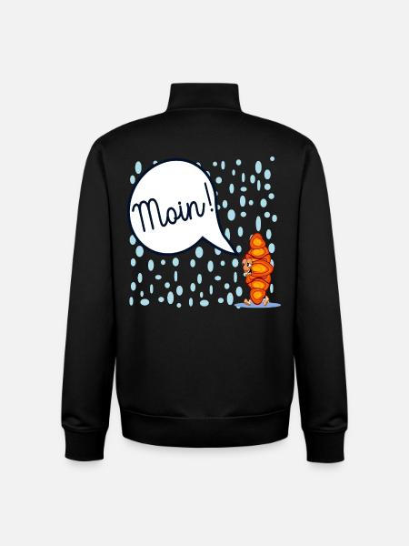 HAMBURG MOIN FRANZBRÖTCHEN - Unisex Organic Zip Sweatshirt von Stanley/Stella - Schwarz