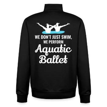 Ballet aquatique Natation synchronisée motivante - Sweat zippé unisexe en coton bio Stanley/Stella - noir - Dos - AI Model Male 185 light (185cm)