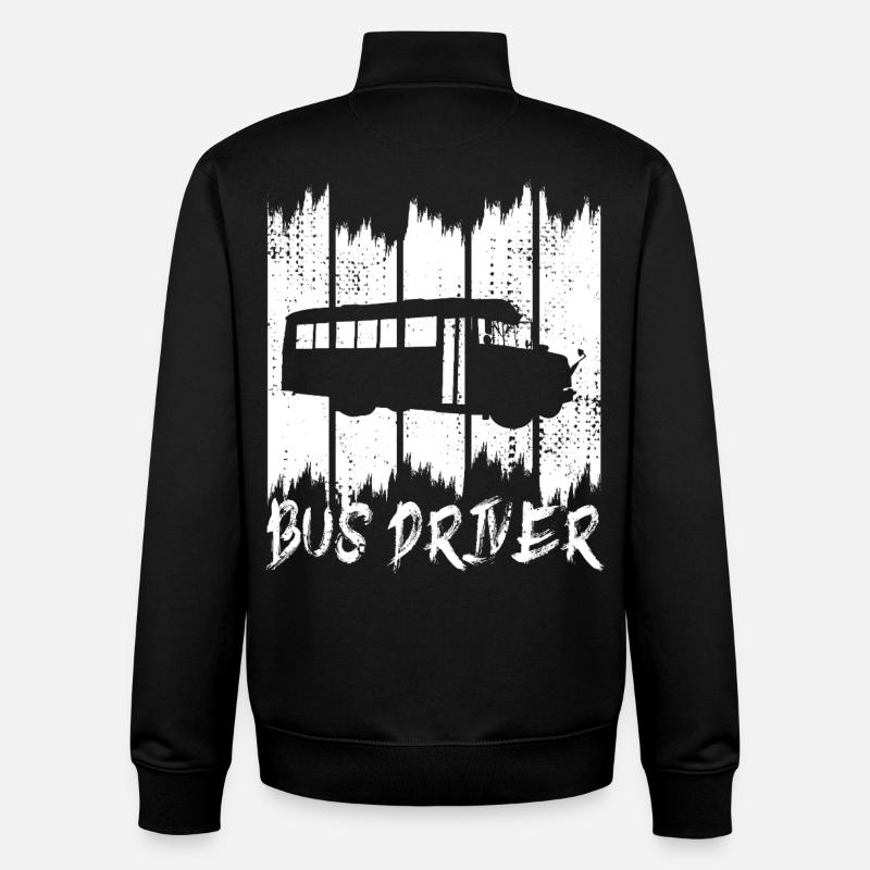 Bus Driver - Unisex Organic Zip Sweatshirt by Stanley/Stella - black