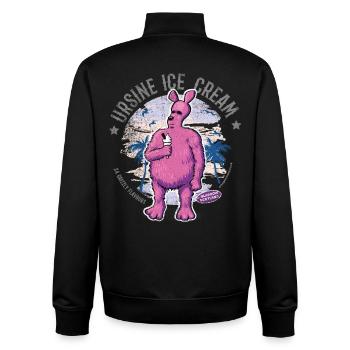 Glace Ursine - Sweat zippé unisexe en coton bio Stanley/Stella - noir - Dos - AI Model Male 185 light (185cm)