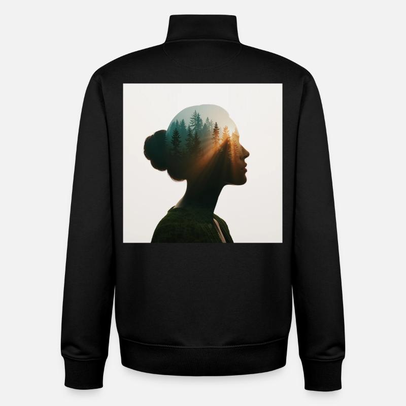 Waldseele - Unisex Organic Zip Sweatshirt von Stanley/Stella - Schwarz