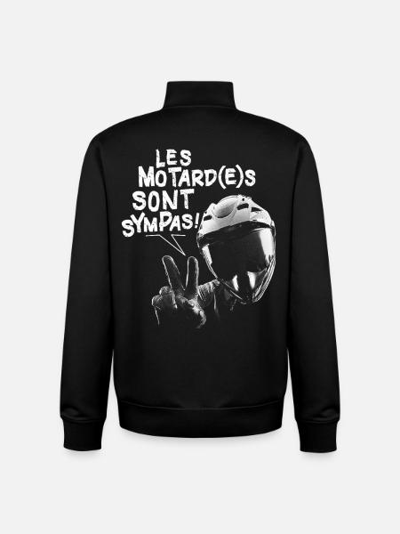 Motorcycle Biker Quote Biker Biker - Unisex Organic Zip Sweatshirt by Stanley/Stella - black