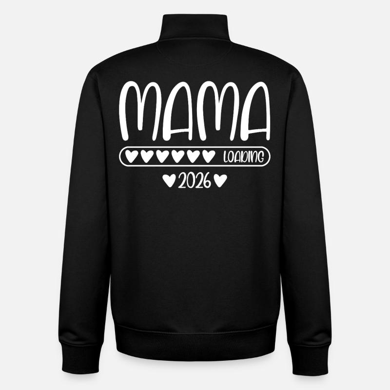 Mama 2026 loading - Unisex Organic Zip Sweatshirt von Stanley/Stella - Schwarz