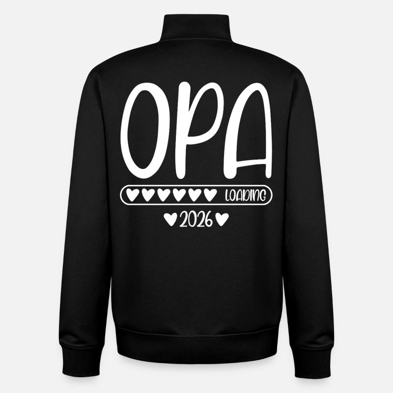 Opa 2026 loading - Unisex Organic Zip Sweatshirt von Stanley/Stella - Schwarz