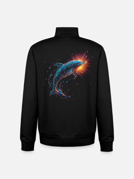 Delfin - Unisex Organic Zip Sweatshirt von Stanley/Stella - Schwarz