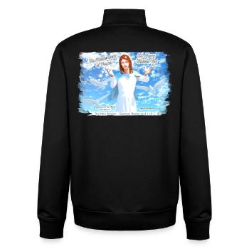 Mariä Himmelfahrt in Cielo - Madonna - Unisex Organic Zip Sweatshirt von Stanley/Stella - Schwarz - Hinten - AI Model Male 185 light (185cm)