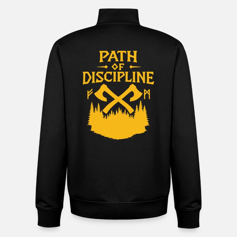 Weg der Disziplin Motivational Design - Unisex Organic Zip Sweatshirt von Stanley/Stella - Schwarz