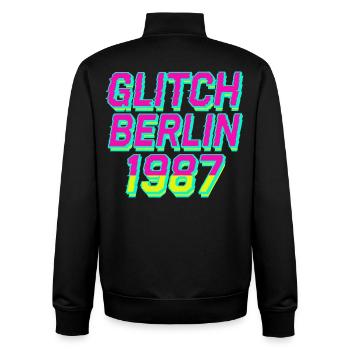 Glitch, Berlin 1987 - Unisex Organic Zip Sweatshirt by Stanley/Stella - black - Back - AI Model Male 185 light (185cm)