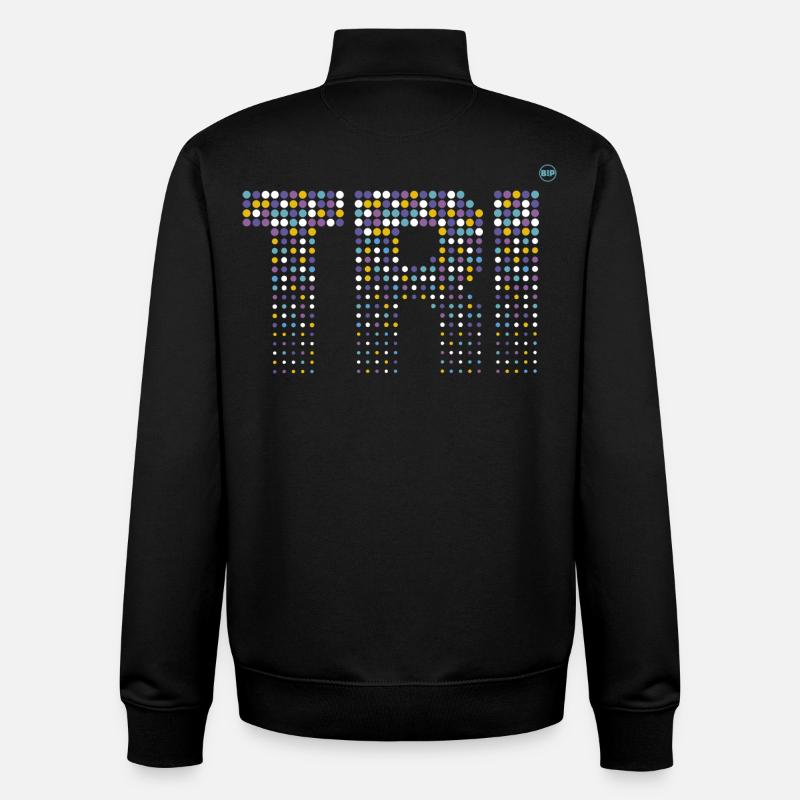 TRI - Triathlon stylish design - Unisex Organic Zip Sweatshirt by Stanley/Stella - black