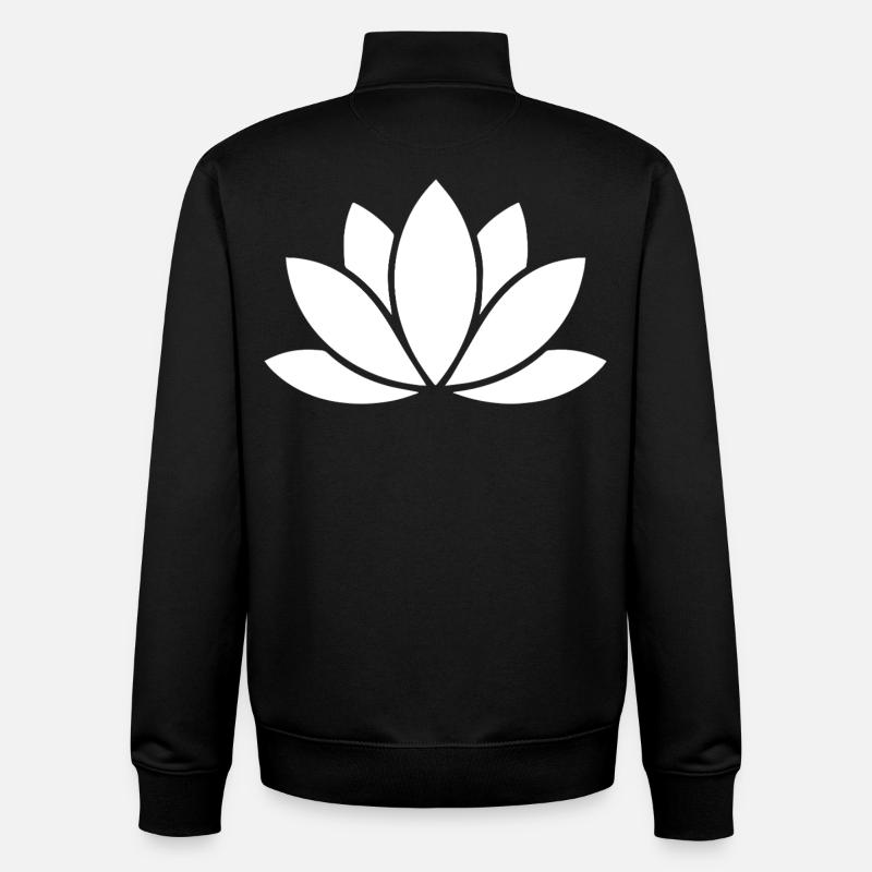 Affirmation Lotus pour la santé mentale - Sweat zippé unisexe en coton bio Stanley/Stella - noir