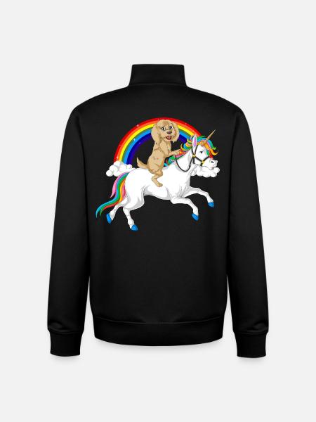 Golden Doodle - Unisex Organic Zip Sweatshirt by Stanley/Stella - black