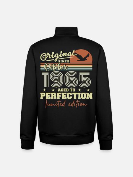 1965 October 1965 Anniversary October 1965 - Unisex Organic Zip Sweatshirt by Stanley/Stella - black